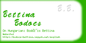 bettina bodocs business card